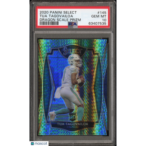 2020 Panini Select Tua Tagovailoa #145 Dragon Scale Prizm PSA 10