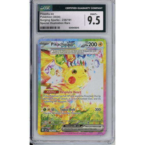 Pokemon Graded: Pikachu ex 238/191 Surging Sparks (2024) SIR CGC 9.5