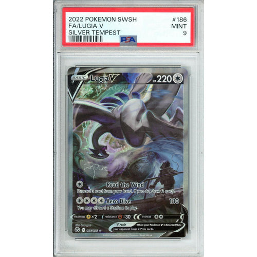 Pokemon Graded: Lugia V 186/195 Silver Tempest (2022) Holo PSA 9