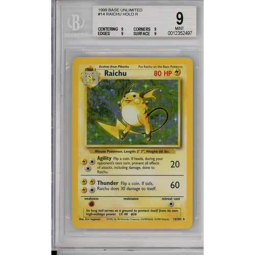 Pokemon Graded: Raichu Beckett 9