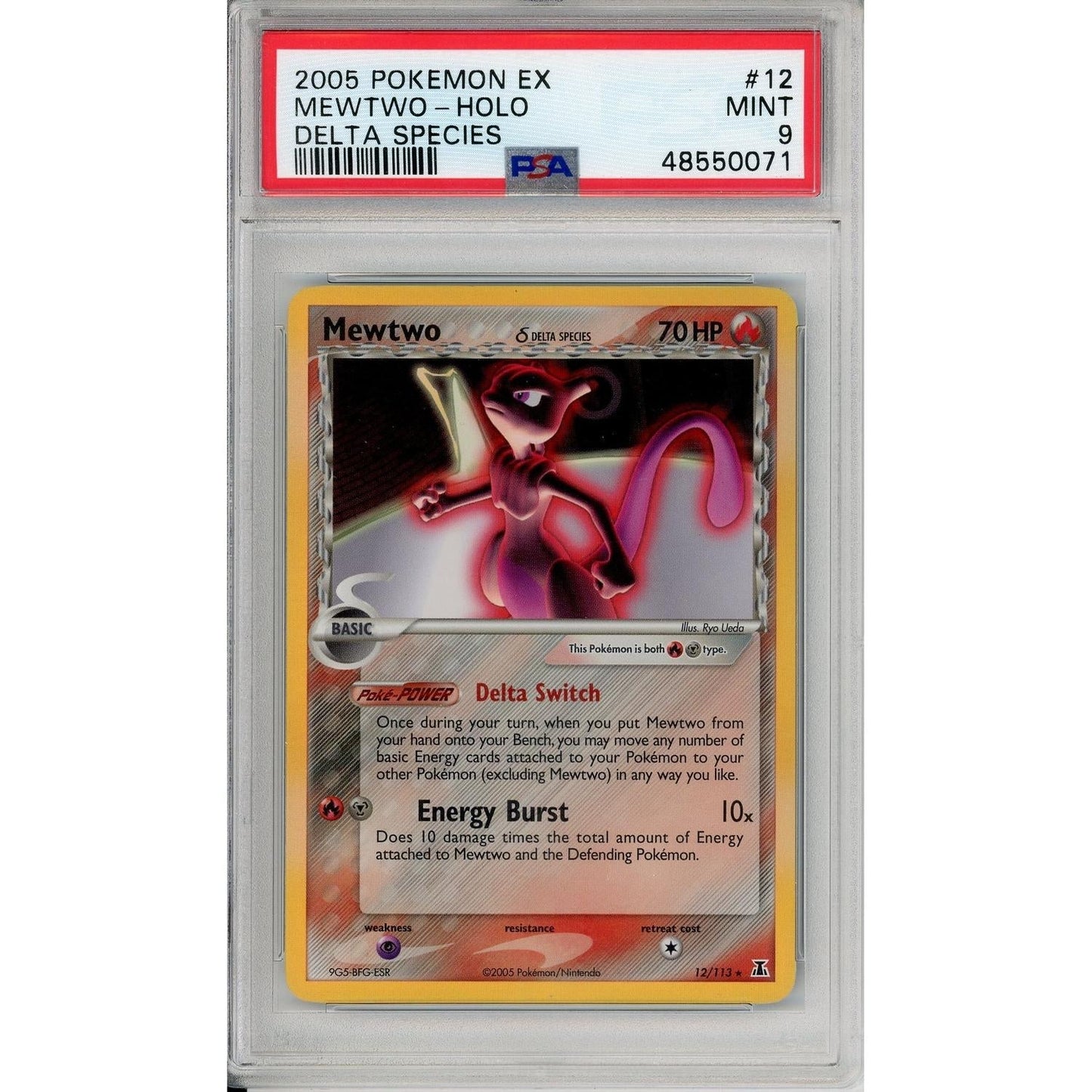 Pokemon Graded: Mewtwo 12/113 Delta Species (2005) Holo PSA 9