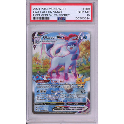 Pokemon Graded: Glaceon VMAX PSA 10