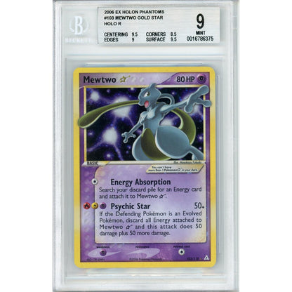 Pokemon Graded: Mewtwo Gold Star Beckett 9