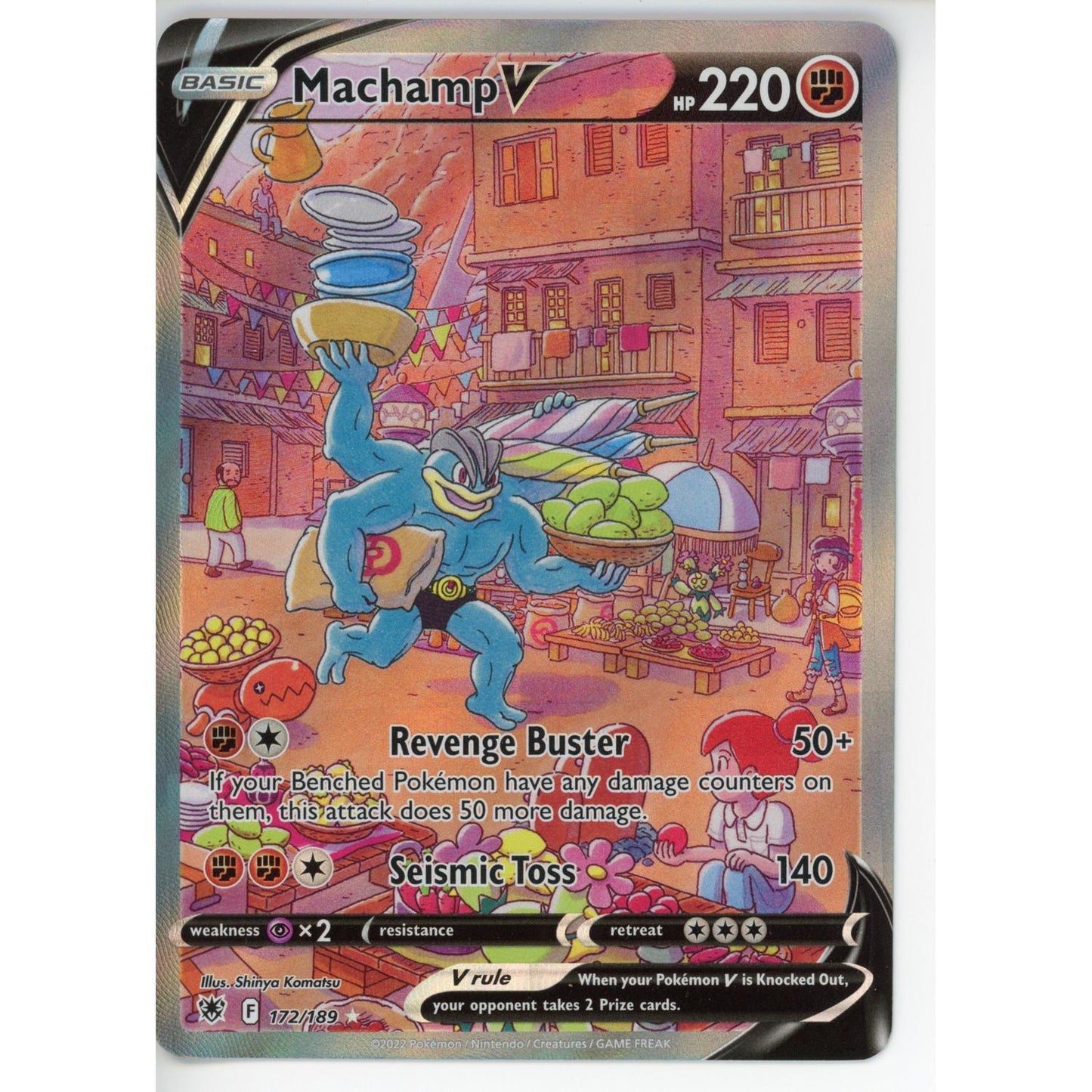 Pokemon Single: Machamp V (Alternate Full Art) SWSH10 172/189- NM