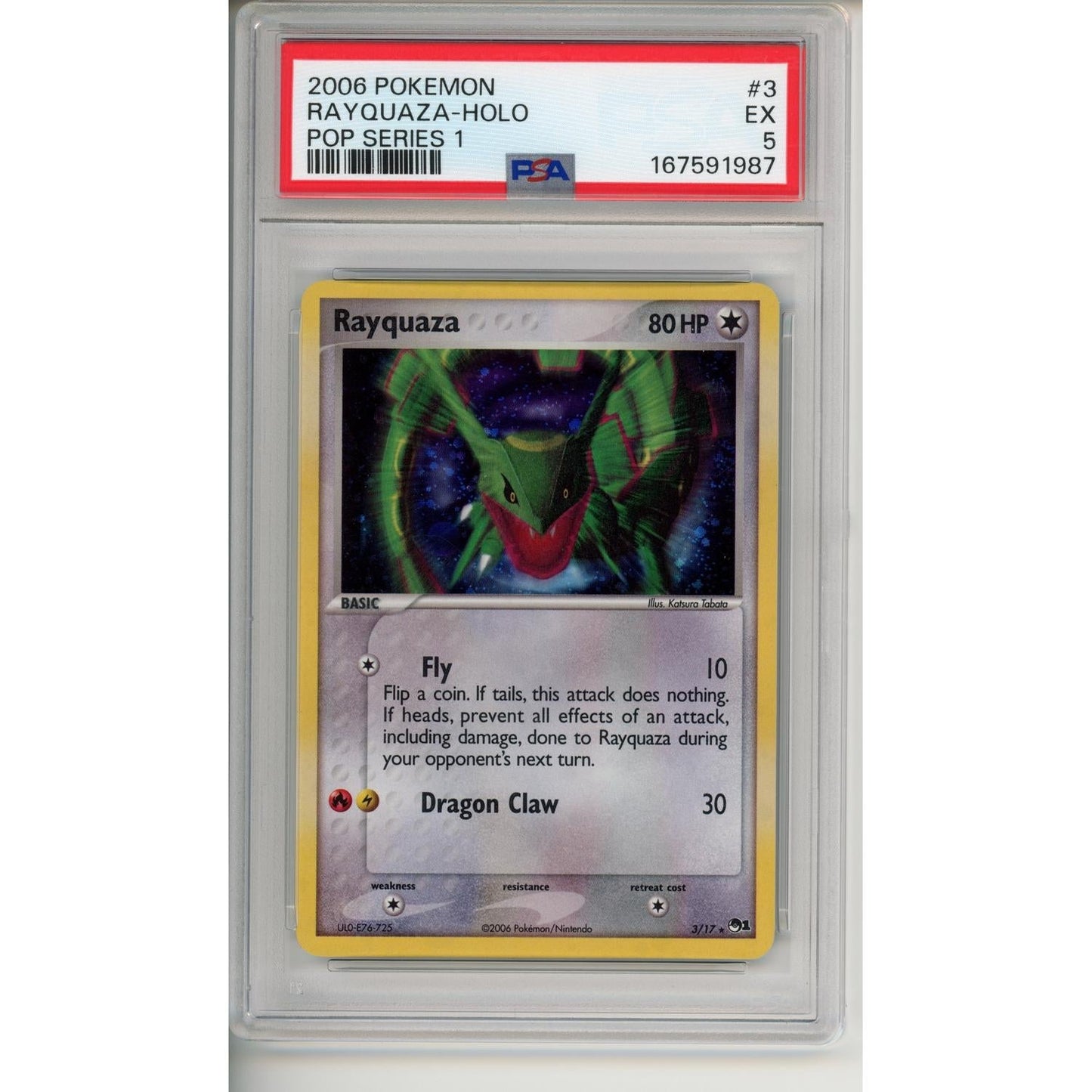 Pokemon Graded: Rayquaza Holo #3 PSA 5