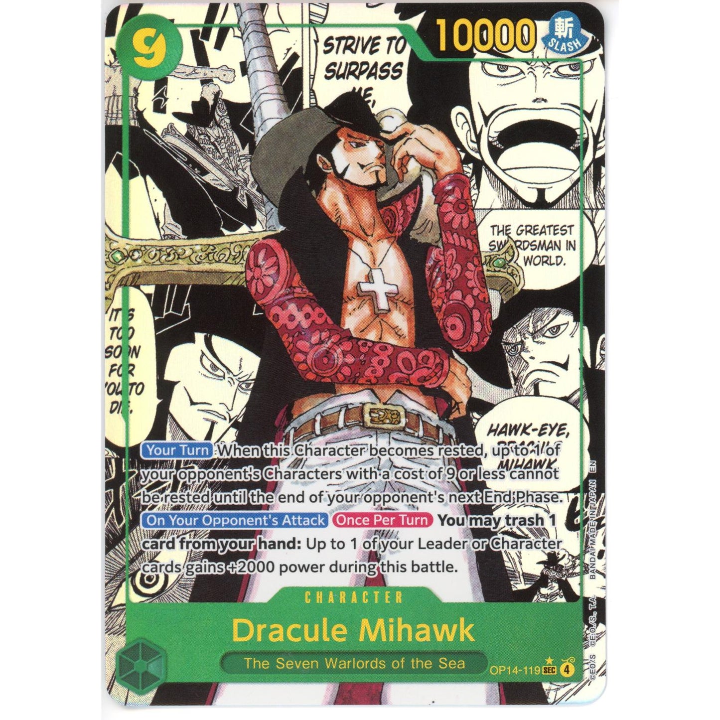 One Piece Single: Dracule Mihawk OP14-119 NM
