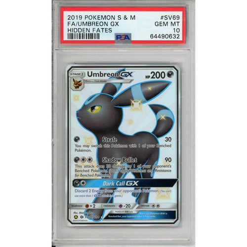 Pokemon Graded: Umbreon GX SV69/SV94 Hidden Fates (2019) Full Art Holo PSA 10