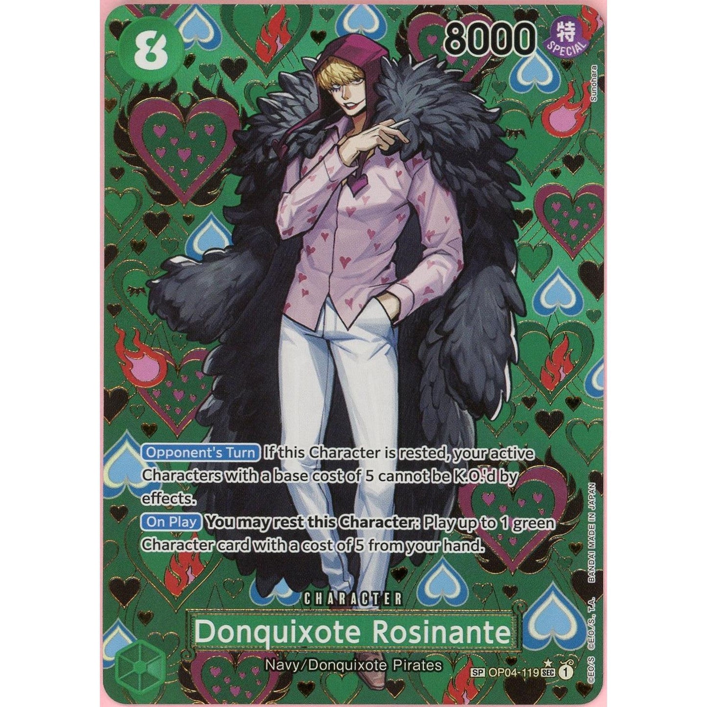 One Piece Single: Donquixote Rosinante Alt Art OP04-119 Emperors in the New World NM/LP