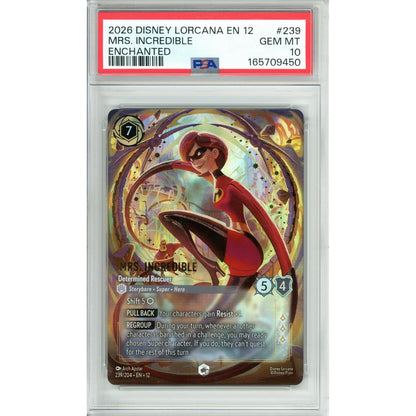 Lorcana Single: Mrs. Incredible Determined Rescuer 239/204 Enchanted (2026) PSA 10