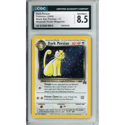 Pokemon Graded: Dark Persian #17 Nintendo Promo (2000) CGC 8.5