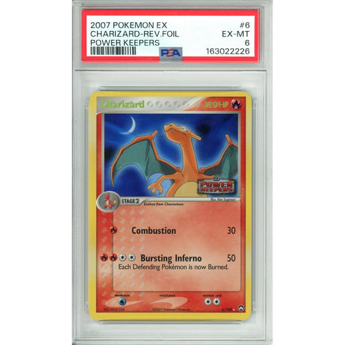 Pokemon Graded: Charizard 6/108 Power Keepers (2007) Reverse Foil PSA 6