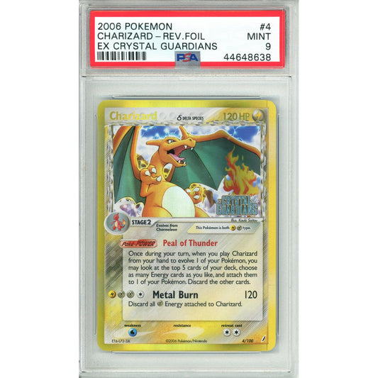 Pokemon Graded: Charizard 4/100 EX Crystal Gaurdians (2006) PSA 9