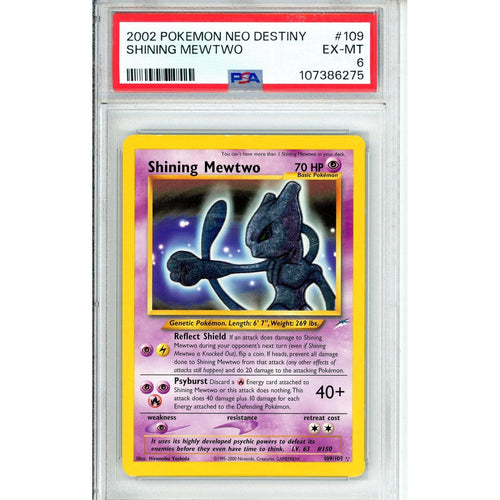 Pokemon Graded: Shining Mewtwo PSA 6