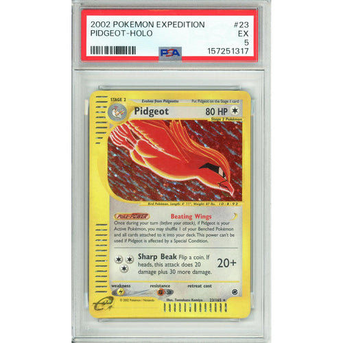 Pokemon Graded: Pidgeot 23/165 Expedition (2002) Holo PSA 5
