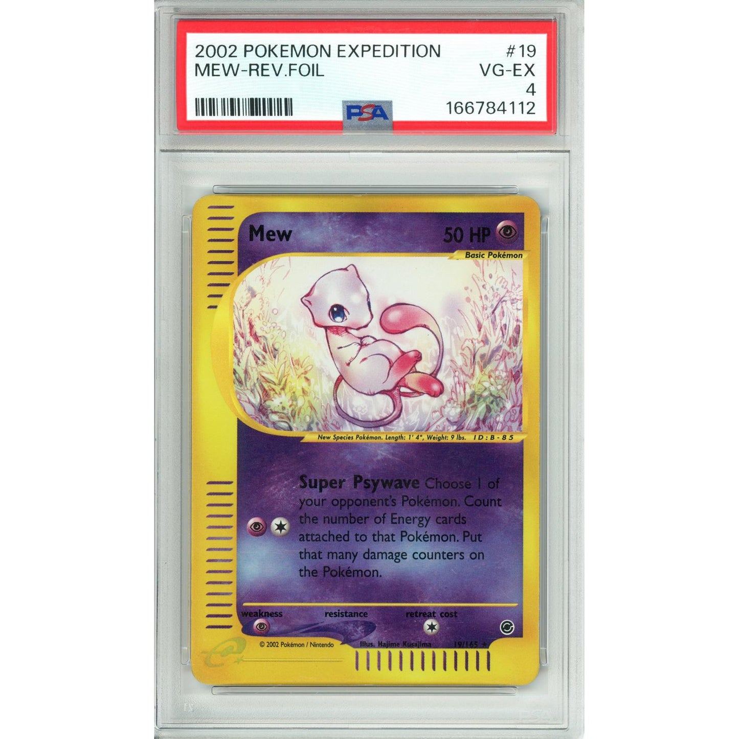 Pokemon Graded: Mew 19/165 Expedition (2002) Reverse Foil PSA 4