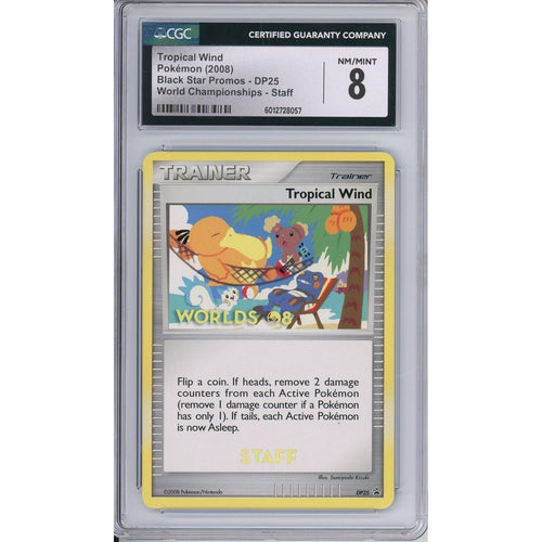 Pokemon Graded: Tropical Wind #DP25 Black Star STAFF Promo World Championships 2008 CGC 8
