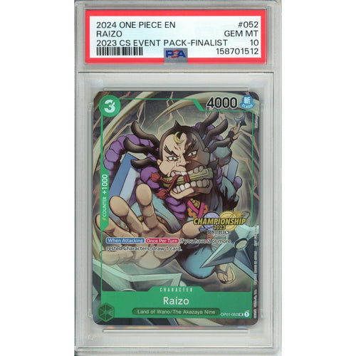 One Piece Graded: Raizo OP01-052 Event Pack Finalist (2024) PSA 10