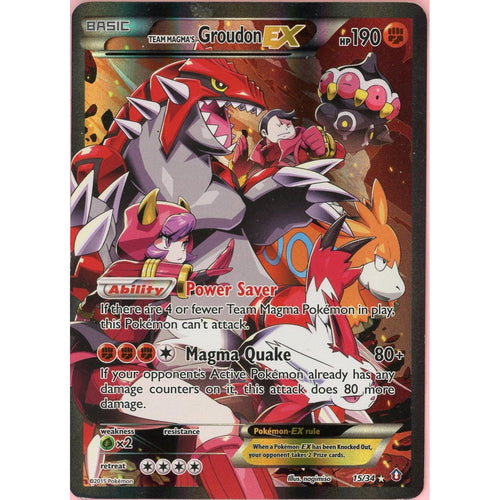 Pokemon Single: Team Magma's Groudon EX 15/34 Double Crisis (2015) Holo HP
