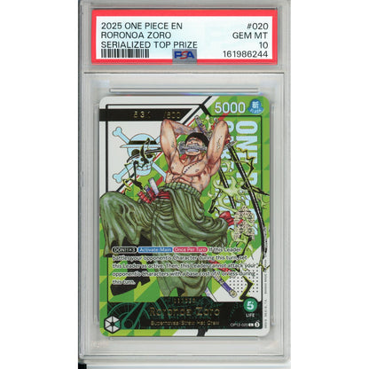 One Piece Graded: Roronoa Zoro 2025 #20 Serialized Top Prize