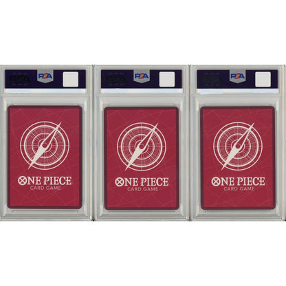 One Piece Graded: Sabo #1, Portgas D. Ace #2 Monkey D. Luffy #3 2nd Anniversary Winners SET OF 3 PSA 10
