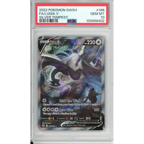 Pokemon Graded: Lugia V 186/195 Silver Tempest (2022) Full Art PSA 10