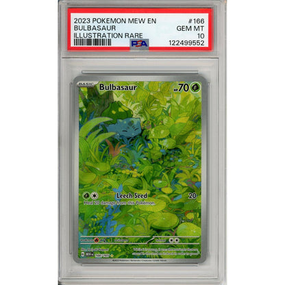 Pokemon Graded: Bulbasaur 166/165 Scarlet & Violet 151 (2023) IR Holo PSA 10