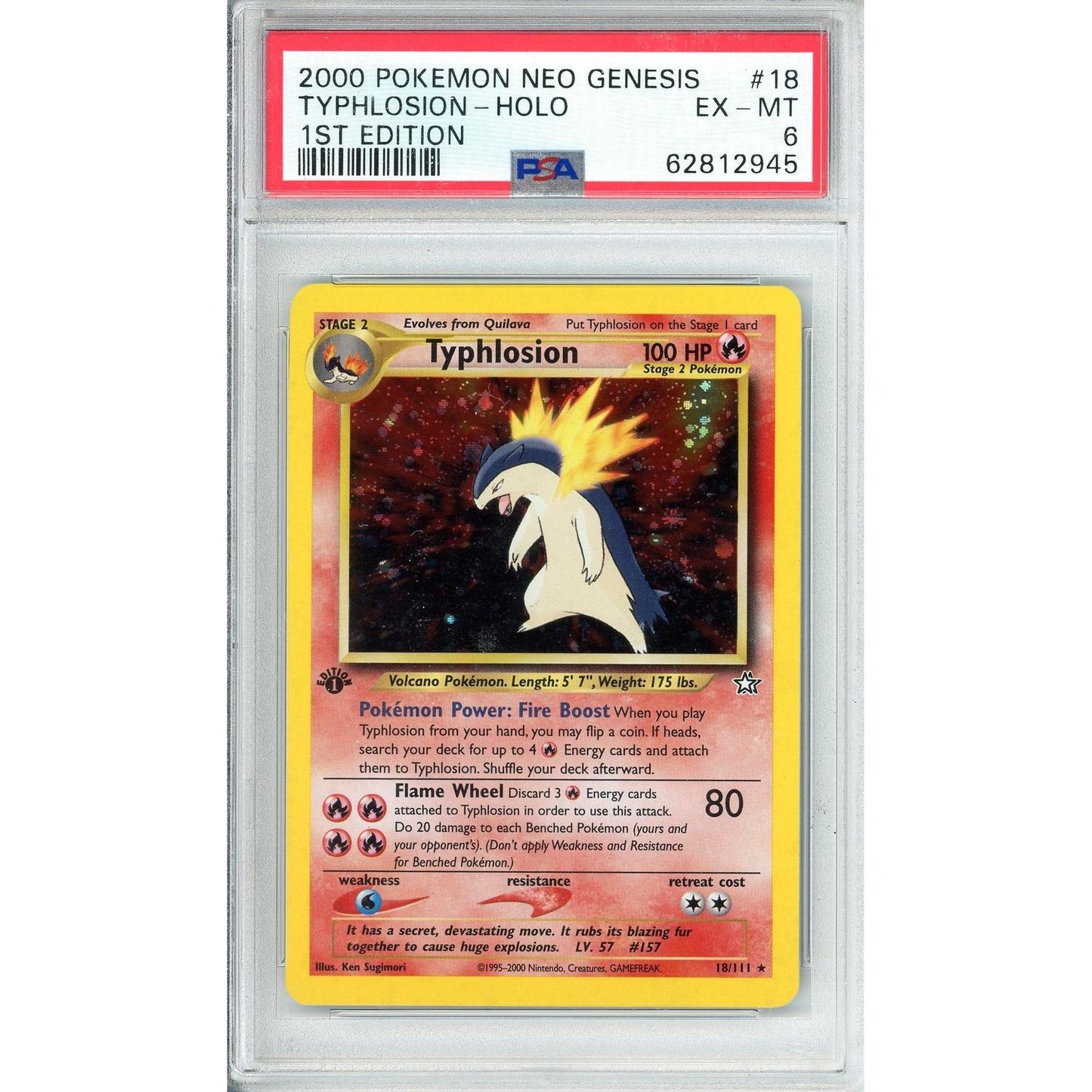 Pokemon Graded: Typhlosion 1st Edition PSA 6