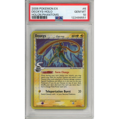 Pokemon Graded: Deoxys Delta Species Speed 6/110 Holon Phantoms (2006) Holo PSA 10