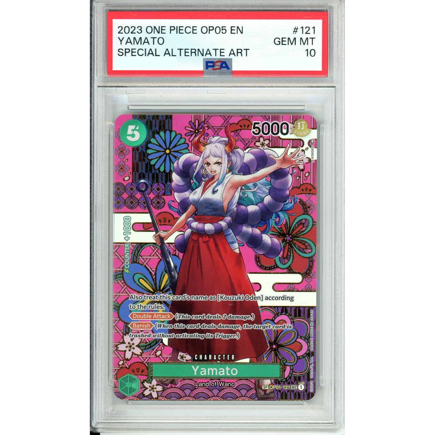 One Piece Graded: Yamato OP01-121 Special Alternate Art PSA 10