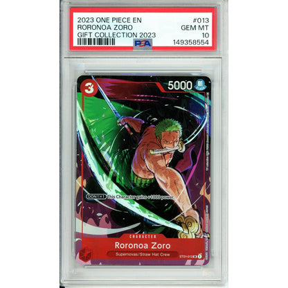 One Piece Graded: Roronoa Zoro ST01-013 Gift Collection 2023 PSA 10