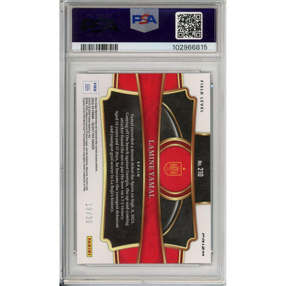 Graded Topps Now: 2023-24 Panini Select FIFA Tie-Dye Lamine Yamal #210 PSA 10