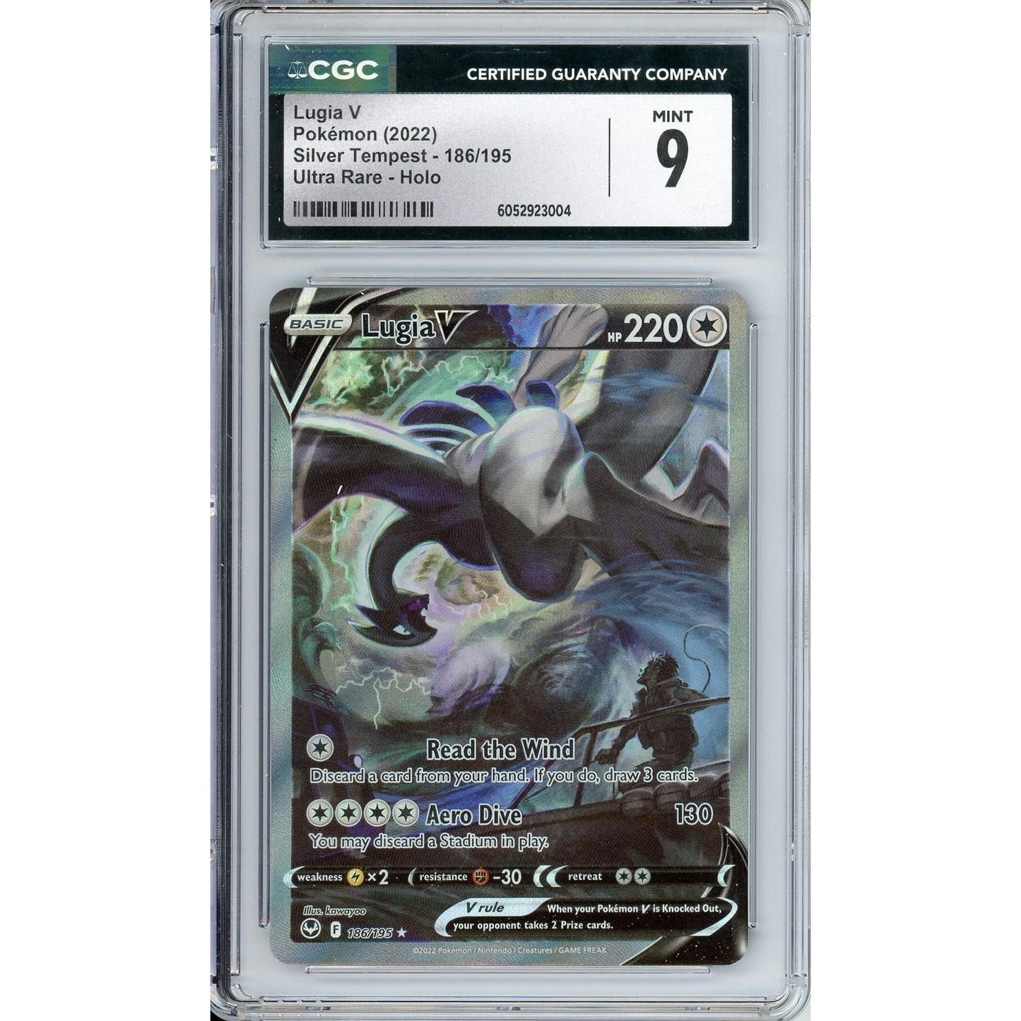 Pokemon Graded: Lugia V 186/195 Silver Tempest (2022) Ultra Rare CGC 9