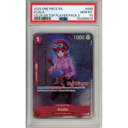 One Piece Graded: Koala P-069 Championship 25-26 Top Player PSA 10