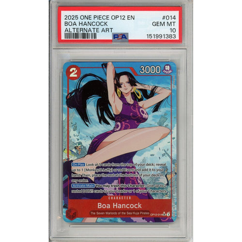 One Piece Graded: Boa Hancock OP12-014 Legacy Of The Master Alternate Art PSA 10