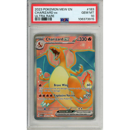 Pokemon Graded: Charizard ex 183/165 Scarlet & Violet 151 (2023) Ultra Rare PSA 10