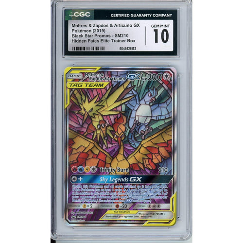 Pokemon Graded: Moltres/Zapdos/Articuno GX CGC 10