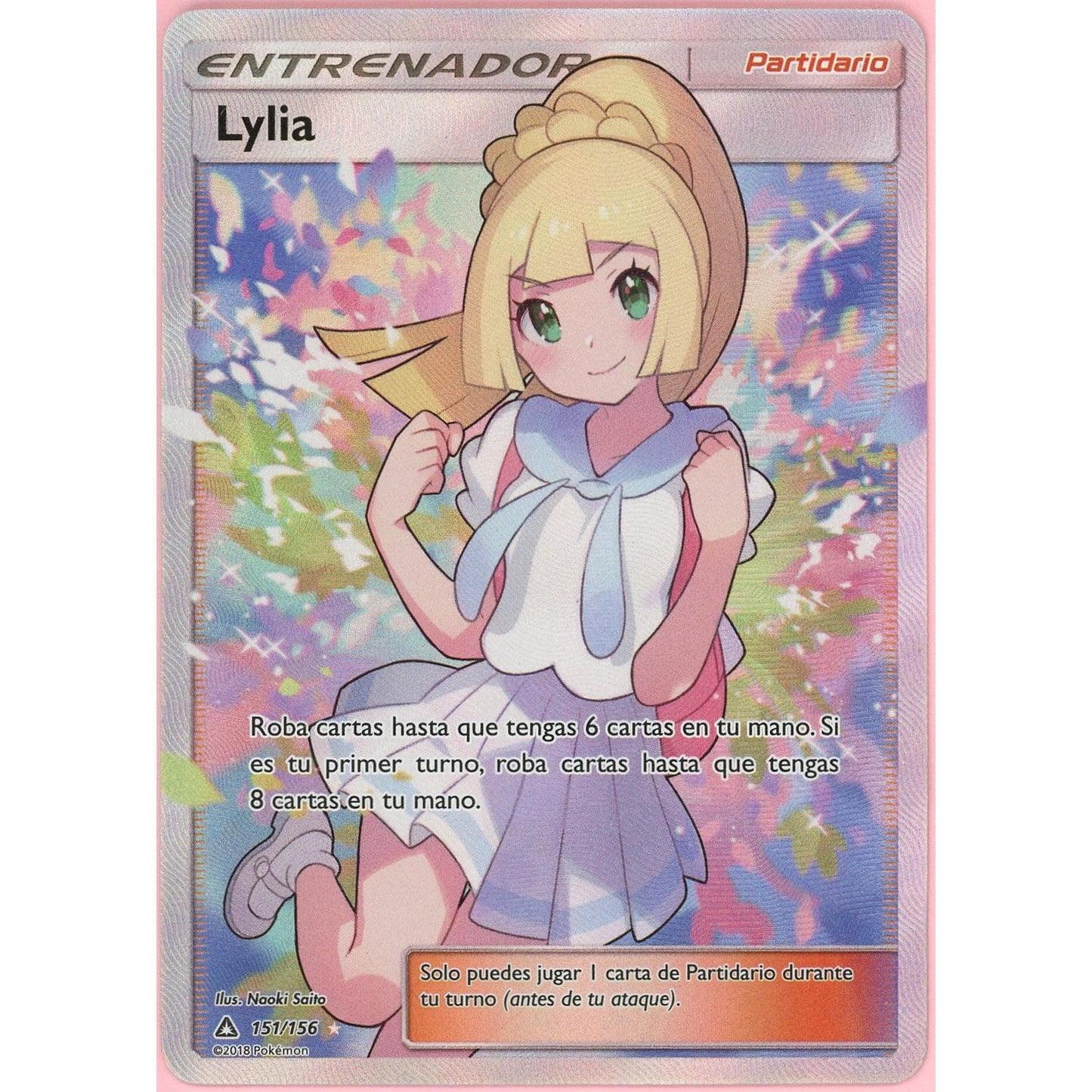 Pokemon Single: SPANISH Lillie 151/156 Ultra Prism (2018) Full Art NM