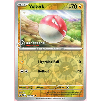 Pokemon Single: Voltorb 66/193 Professor Program Stamped (2023) Reverse Holo LP