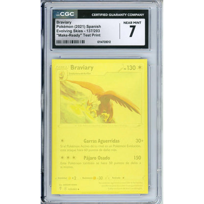 Pokemon Graded: Spanish Braviary 137/203 "Make-Ready" Test Print CGC 7
