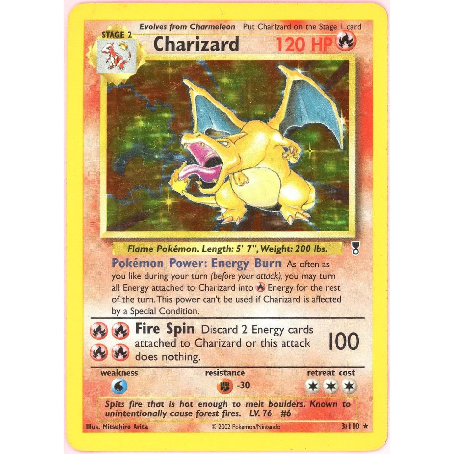 Pokemon Single: Charizard 3/110 Legendary Collection (2002) Holo MP