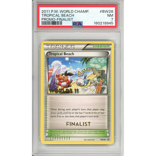 Pokemon Graded: Tropical Beach Finalist #BW28 World Championship 2011 Promo PSA 7