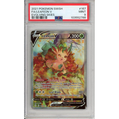 Pokemon Graded: Leafeon V 167 PSA 9