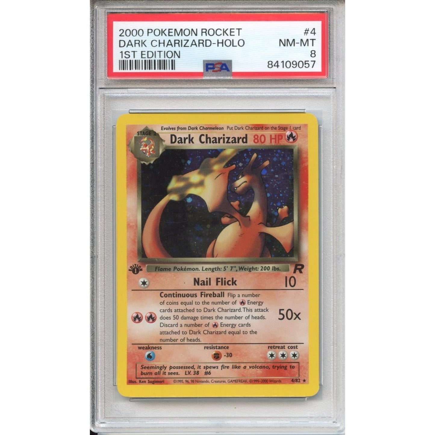 Pokemon Graded: 1st Edition Dark Charizard PSA 8