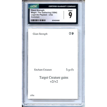 Magic Graded: Giant Strength Playtest CGC 9