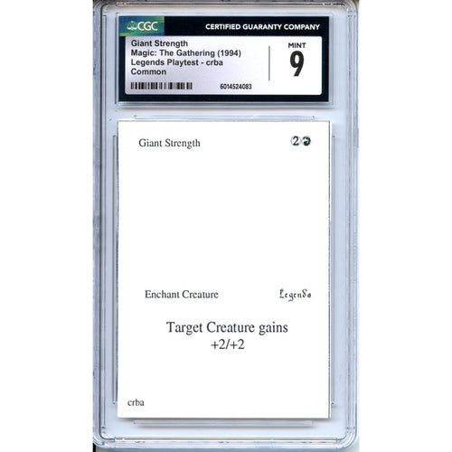 Magic Graded: Giant Strength Playtest CGC 9