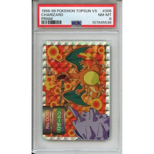 Pokemon Graded: JP Charizard #6 Topsun VS (1998-99) Prism Holo PSA 8