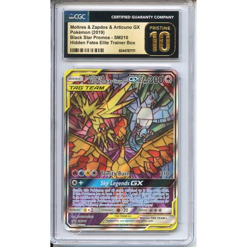 Pokemon Graded: Moltres & Zapdos & Articuno GX CGC 10