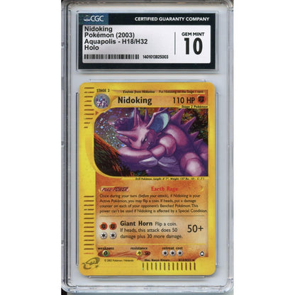 Pokemon Graded: Nidoking H18 CGC 10