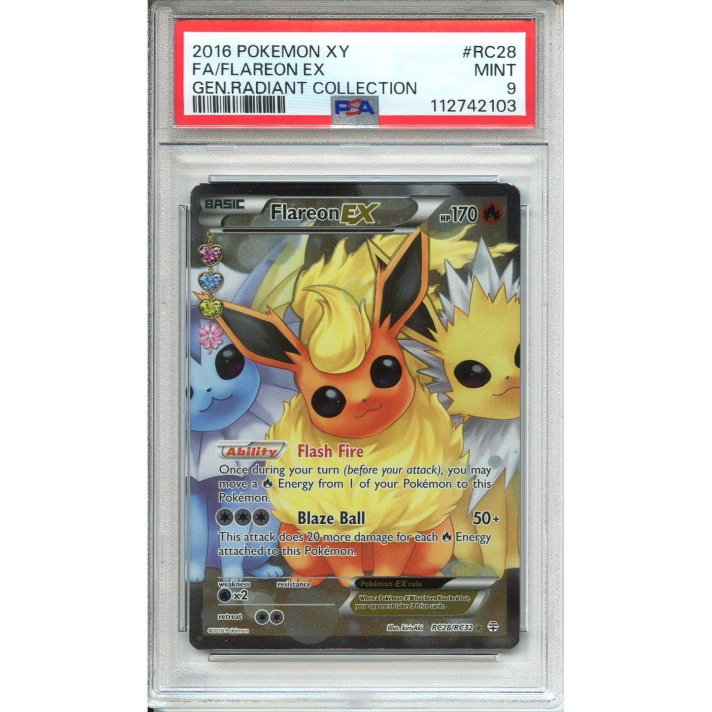 Pokemon Graded: Flareon EX RC PSA 9